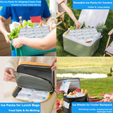 TarppedRock Dry Ice Packs for Shipping Frozen Food, 10 Sheets Reusable Cold Ice Packs for Coolers, Lunch Bag, Flexible Long-Lasting Ice Blanket Sheets