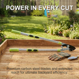 BeBecome 25"- 43" Tree Trimmer, Heavy Duty Bypass Loppers for Tree Branches, Sharp Steel Pruning Shears for 2 Inch Cutting, Garden Tool for Yard Trimming