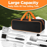 TWAKAP Grill Tool Storage Bag, 24" x 8" x 8" Large Capacity Grill Accessory Storage, 1680D Heavy-Duty Grill Utensil Storage, Accessories Storage Compatible with Blackstone (No Accessories)