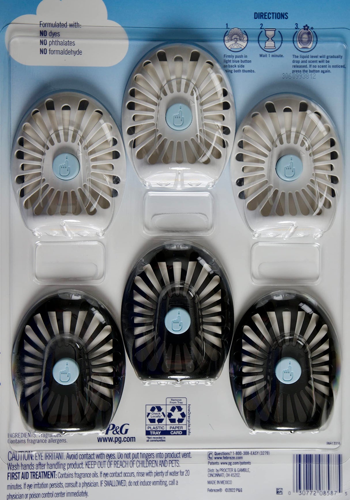 Febreze Small Spaces Unstopables Variety, 0.25 Fluid Ounce (Pack of 6)