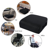 MABOZOO Extra Thick Chair Cushions,Office Chair Booster Seat Cushion to Raise Seat Height for Pain Relief,18 x 16 x 6 inch Non Slip Memory Foam Thick Cushion with Carry Handle（Black）