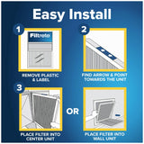 Filtrete 14x25x1 AC Furnace Air Filter, MERV 12, MPR 1500, CERTIFIED asthma & allergy friendly, 3 Month Pleated 1-Inch Electrostatic Air Cleaning Filter, 4-Pack (Actual Size 13.81x24.81x0.78 in)