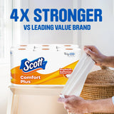 Scott ComfortPlus Toilet Paper, 48 Double Rolls, 231 Sheets per Roll, Septic-Safe, 1-Ply Toilet Tissue