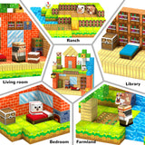 Magnetic Blocks, Magnetic Building Blocks, Magnet Cubes Kids Toys Farm games, Sensory STEM Building Toys for 3-5 4-6 5-7 6-8 Year Old Boys Girls, Christmas Birthday Gifts for Boys & Girls Ages 3+