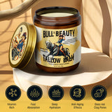 Bull & Beauty Organic Beef Tallow and Honey Balm 7.05oz Organic Beef Tallow for Skin - 100% Grass-Fed Unscented Beef Tallow Moisturizer for Skin & Face with Manuka Honey, Olive Oil & Beeswax