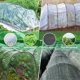 FOTMISHU 6Pcs Greenhouse Hoops, 23.6" x 25.6" Garden Hoops Rust-Free Grow Tunnel 4.9ft Long Steel with Plastic Coated Support Hoops Frame for Garden Fabric, Plant Support Garden Stakes