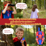 Vvinca Spider Walkie Talkies for Kids Toys Ages 3 4 5 6 7 8 9 10 Boys Girls 3 Pack Superhero Toys Lanyard Long Range Clear Sound Outdoor Game Camping Gear Spy Gadgets & Easter Christmas Birthday Gifts