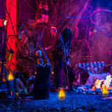 Ollcuz LED Flame Lights, Rechargeable Battery Flameless Candles, Fake Fire with Flickering Flame, LED Night Light for Kids Bedroom Outdoor Camping Party Bar Table Christmas Decorations, 2 Pack