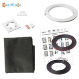 NeatiEase Adjustable DIY Magnetic Window Screen Max 55InchH x 36InchW Fits Any Size Smaller with White Frame Fiberglass Mesh
