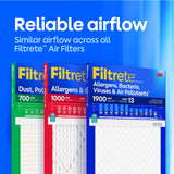 Filtrete 20x25x1 Air Filter, MERV 11, MPR 1000, Allergens & Pet Dander, 3-Month AC and Furnace Filters, Cleaner Air, Reliable Airflow, 2 HVAC Filters (Actual Size 19.68 x 24.68 x 0.81 in)