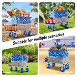 Beach Wagon with Big Wheels for Sand,400L Double Decker Wagon with Extender