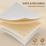 Reaks Heated Throw Blanket, 5 Heat Levels, 3 Hours Auto-Off, 50"x60", White