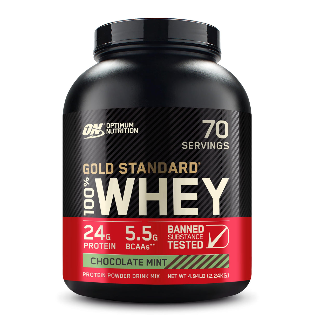 Optimum Nutrition Gold Standard® 100% Whey, Chocolate Mint, 4.94 lb (2.24 kg)