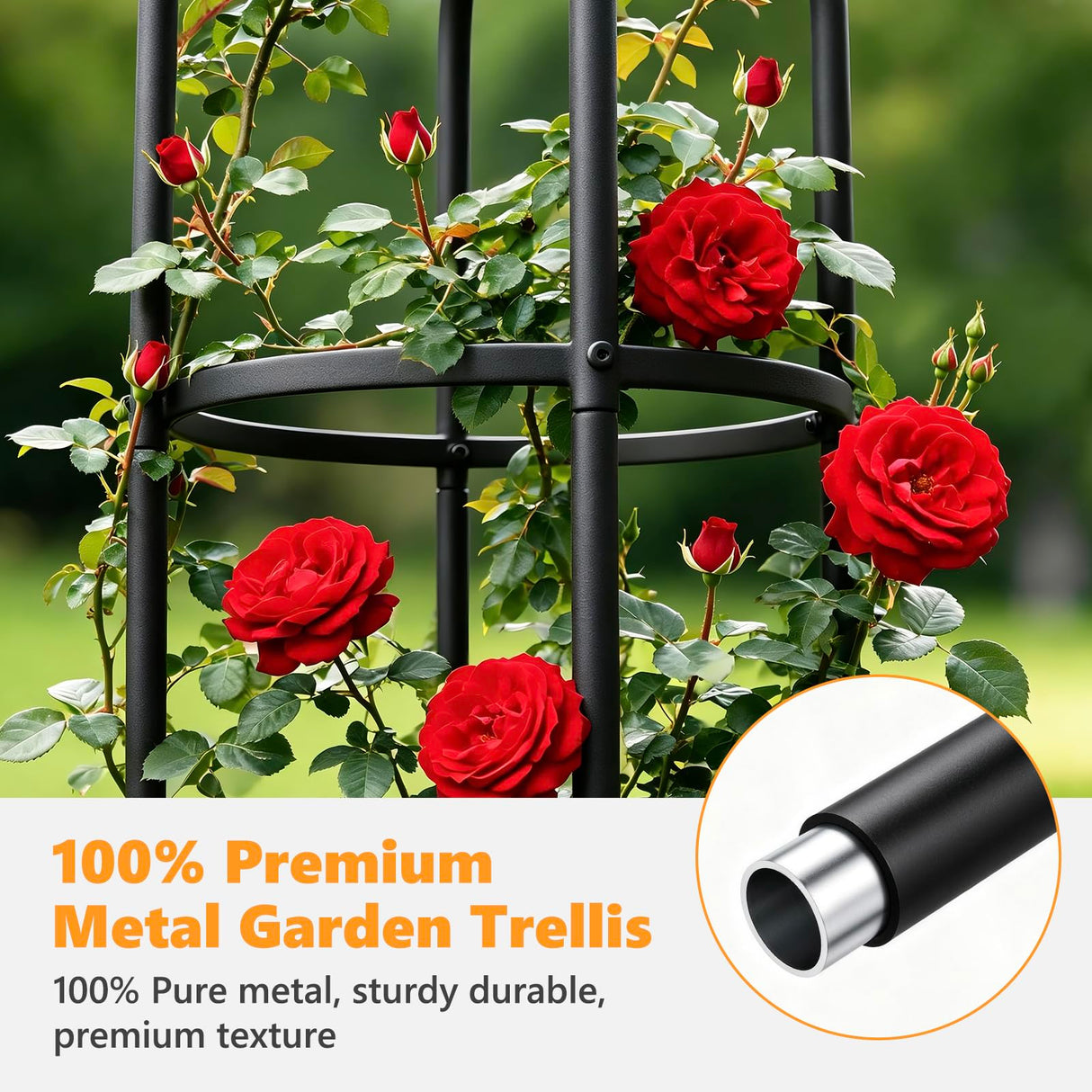 Elegant Outdoor Garden Trellis for Climbing Plants with Premium 100% Metal