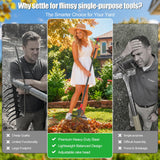 76Inch Adjustable Metal Leaf Rake, 18 Metal Tines Heavy Duty Leaves Rake for Lawns with 8-18" Expandable Head Long Handle Garden Rakes for Women Kids Leaves Yard Gardening Grass Outdoor Camping Debris