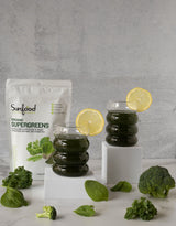 Sunfood Supergreens - Greens Superfood Powder, Super Greens Powder, Organic Greens Blend, Daily Green Juice Powder, Vegetable Smoothie Drink Mix for Gut Health with Chlorella & Spirulina - 8 oz Bag
