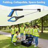 8 Pack 32 Inch Grabber Reacher Tool, Heavy Duty Lightweight Trash Picker Upper Grabber for Elderly Assist, Easy-Grip Non-Slip Handle, Multi-Use Home Outdoor Community Cleanup Mobility Aid Tool