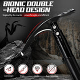 FUSIONKEI Pick Axe 8 in 1 - Multi-purpose Mattock with Garden Hoe & Knife