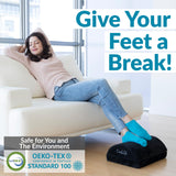 ComfiLife Foot Rest for Under Desk at Work – Adjustable Height Memory Foam Foot Stool for Under Desk, Office Chair & Gaming Chair – Ergonomic Footrest for Back & Hip Pain Relief (Black)