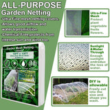 Garden Netting, Plant Covers 10x33Ft Net Ultra Fine Mesh Protection Netting for Vegetable Plants Fruits Flowers Crops Greenhouse Row Cover Raised Bed Barrier Screen Protection Net Cover (10x33ft)