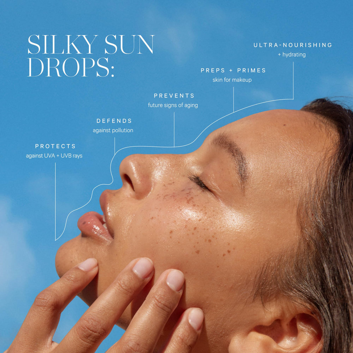 KORA Organics Silky Sun Drops, SPF 30 Mineral Sunscreen Serum, Skin Barrier Repair, Certified Organic, Cruelty Free, 1.01 oz