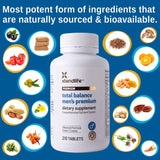 Xtendlife Total Balance Men's Premium Extra Strength Daily Multivitamin & Mineral - 90+ Nutrients for Complete Immune, Heart, Digestive, and Cellular Health - 30 Day Supply