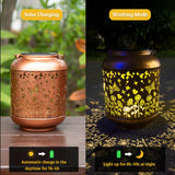 Butterfly Solar Lanterns Outdoor Waterproof, Butterfly Gifts for Women Grandma Mom, Hanging Rose Solar Lights for Garden Decor