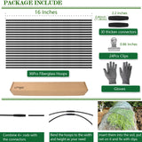 36 Rods Garden Hoops Kit for Raised Beds, 6 Sets 8FT Fiberglass Grow Tunnel