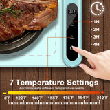 Warming Mat for Food Warmer Heating: Electric Silicone Hot Trays & Warm Buffer Plate 7-Level Temperature Control,Foldable Heat Pad,Keep Dishes Heater,Gift for Kitchen & Party - Seafoam
