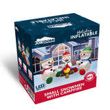 Joiedomi 6 FT Long Christmas Inflatable Snowman with Campfire, 3 Pack Small Snowman with Built-in LEDs Christmas Blow Up Yard Decoration with Light for Xmas Party Outdoor, Garden, Lawn Winter Decor