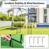 Moccha Garden Arch, 7.2Ft Metal Arbor for Climbing Plants, Vines, Roses, Outdoor Pergola Trellis with Stakes, Wide Garden Archway Arbor Trellis for Lawn Wedding