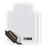 Sillamate 36'' x 48'' Office Chair Mat for Carpeted Floors, Flat Packed, Easy Lay Flat, Heavy Duty Floor Mat,Eco-Friendly Series Studded Carpet Desk Chair Mats (36X48X2PCS)