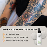 Stories & Ink Tattoo Aftercare | HIGHLIGHTING BODY OIL - For Healed Tattoos, Refreshes Faded Tattoos for Instant Tattoo Glow, 100 mL / 3.4 Fl Oz