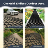 40FT Gravel Grid for Driveway –HDPE Geocell Ground Stabilizer