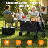 Collapsible Wagon Cart, 480lbs Heavy Duty Wagon with All-Terrain Wheels