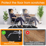 Upgraded Chair Mat for Hardwood & Tile Floor,36"x48" Desk Chair Mat,Anti-Slip Office Chair Mat, Computer Gaming Floor Mat for Rolling Chair, Under Desk Rug Floor Protector,Easy to Clean,Black
