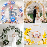 Wokceer Round Backdrop Stand 8FT Gold Wedding Balloon Arch Stand for Party