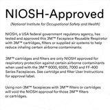 3M Rugged Comfort Quick Latch Half Facepiece Reusable Respirator 6503QL, NIOSH, Cool Flow Exhalation Valve, Bayonet Connection, Silicone Face Seal, for Gases, Vapors, Dust, Maintenance, Construction,L