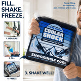 Cooler Shock Reusable Ice Packs for Cooler, 14"x10" - Long Lasting Cold Freezer Packs for Coolers and Lunch Boxes - Cooler Ice Packs for Camping Gear, Fishing, Road Trips, Beach Must Haves