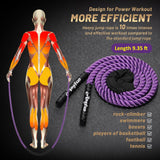 ANYFUN Weighted Jump Rope Fitness Equipment for Women Adult Jumprope for Strength Training Weight Loss Shape Body Total Body Workout Skipping Rope Home Gym Jumping Rope (1.5LB Purple)