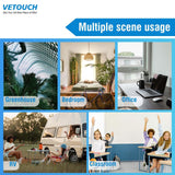 VETOUCH Plug in CO2 Detector Wall, 3-in-1 Air Quality Monitor CO2 Alarm, Digital Display CO2 Monitor, Household Temp Humidity Meter, Real-Time CO2 Level Sensor Alert for Home Office School Garage