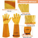 SLARMOR Long Gardening-Gloves Women/Men-Thorn proof Rose Pruning Heavy Duty Gauntlet, Best Garden Gifts for Gardener-S