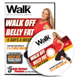 Walk On: Walk Off Belly Fat 5 Days a Week with Jessica Smith, Walking at Home, Interval Low Impact Cardio and Strength Training for Women, Beginner, Intermediate Level