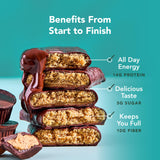 ALOHA Organic Plant Based Protein Bars - Almond Butter Cup - 12 Bars, Vegan, Low Sugar, Gluten-Free, Paleo, Low Carb, Non-GMO, No Stevia, No Erythritol