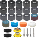 Pukamam 331 PCS 2 Inch Wet Dry Sanding Discs Grit 60 80 120 150 180 240 320 400 600 800 1000 1500 2000 3000 5000 10000 Hook and Loop for Drill Sanding Attachment