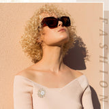 Ecally 8 Pcs Brooches and Pins for Women, Flower Crystal Pearl,Groovy