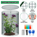 10 Pack Wire Plant Protector with Cover, 16"x12"