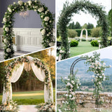 100%Metal Sturdy Garden Arch Trellis for Climbing Plants Outdoor 4.6*7.8Ft
