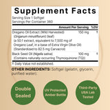 NatureBell Oregano Oil 7,500mg with Black Seed Oil, 360 Softgels | 360-day Supply Essential Oils for Immune Health | Retains High Concentrated Carvacrol & Thymoquinone – Non-GMO