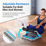 MERACH Ab Machine for Home Gym, Adjustable Ab Trainer with 3 Resistance Levels, Sit Up Exercise Equipment for Core Workout, Automatic Rebound Ab Crunch Machine, Ab Workout Equipment for Stomach(Blue)